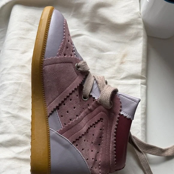 Isabel Marant Pink and Purple wedge Sneakers - Picture 7 of 12